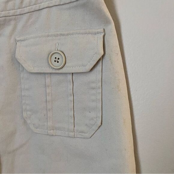 Gap Skirt Khaki Button Front Y2K Summer 2003 Pockets Neutral Trendy Casual - Picture 3 of 8